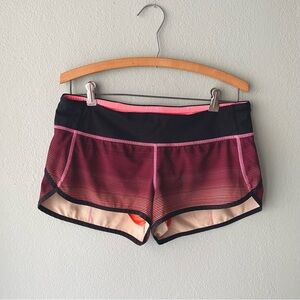 Lululemon | Pink & Black Speed Short Athletic Running Shorts